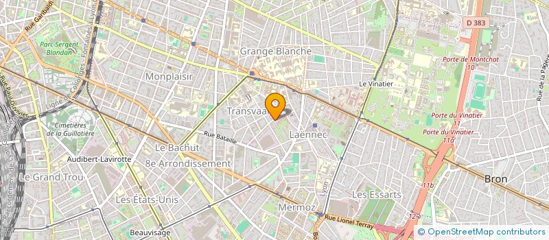 localisation de l'entreprise SCI CINBAT  LYON