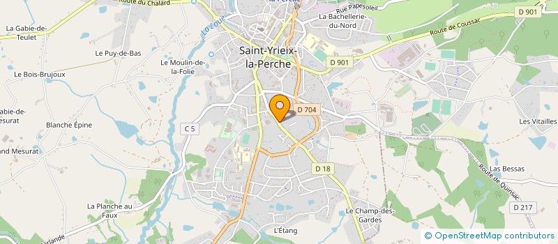 localisation de l'entreprise SCI CINDALE à SAINT-YRIEIX-LA-PERCHE