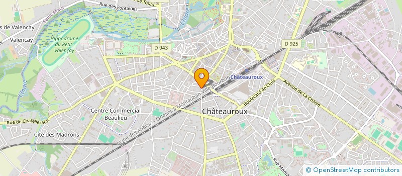 localisation de l'entreprise SCI CINDAUR à CHATEAUROUX