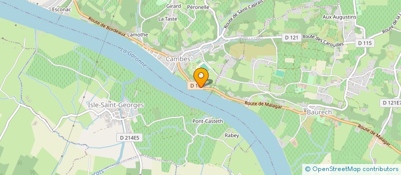 localisation de l'entreprise SCI CINETTE  CAMBES