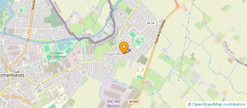 localisation de l'entreprise SCI CINMAT  HOUPLINES