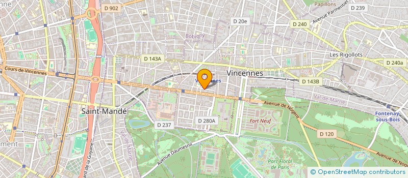 localisation de l'entreprise SCI CINQ ETOILES à VINCENNES
