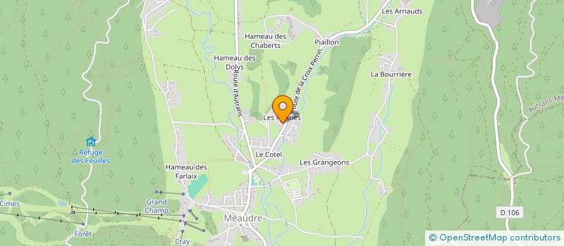 localisation de l'entreprise SCI CINQF  AUTRANS-MEAUDRE EN VERCORS