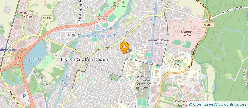 localisation de l'entreprise SCI CIRAK  ILLKIRCH-GRAFFENSTADEN