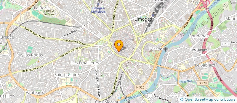 localisation de l'entreprise SCI CITE 2 à LIMOGES