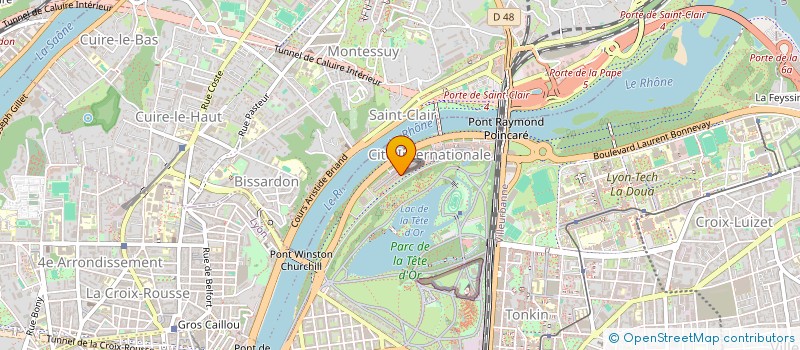 localisation de l'entreprise SCI CITE INTERTOM  LYON