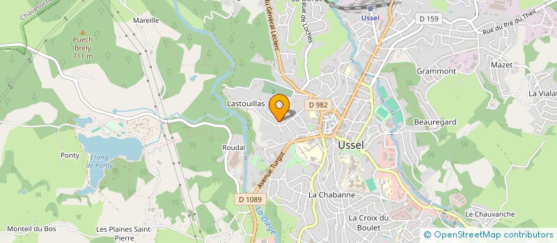 localisation de l'entreprise SCI CIVADIERE à USSEL