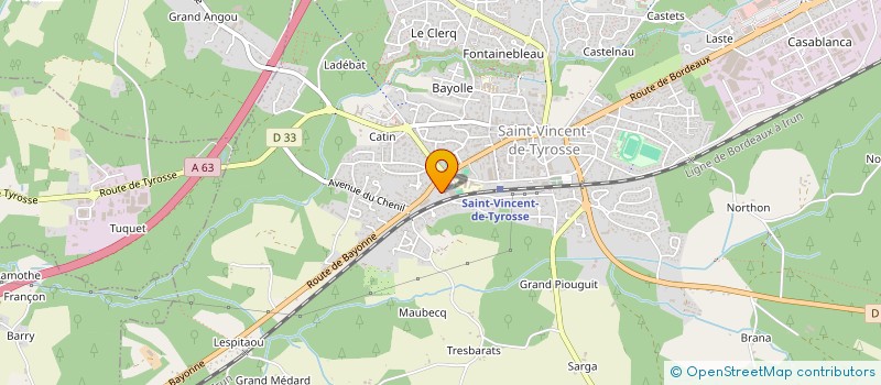 localisation de l'entreprise SCI CJ à SAINT-VINCENT-DE-TYROSSE