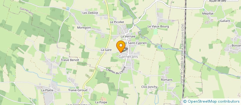 localisation de l'entreprise SCI CJCE  GARNERANS