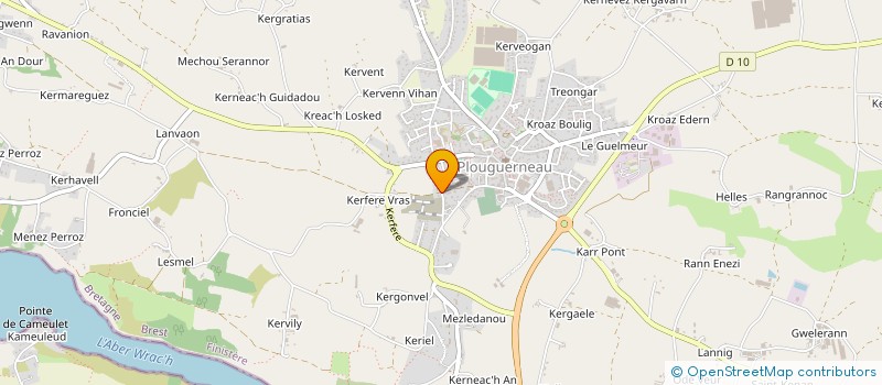 localisation de l'entreprise SCI CJD ABERS  PLOUGUERNEAU