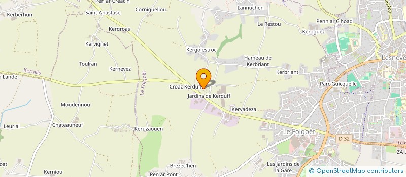 localisation de l'entreprise SCI CJK  LE FOLGOET