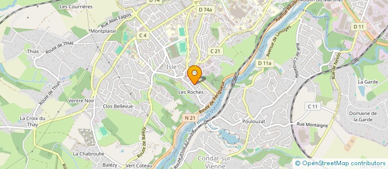 localisation de l'entreprise SCI CJM à ISLE