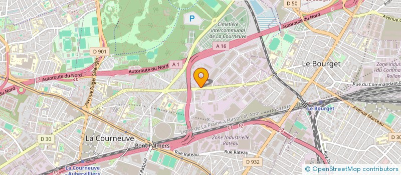 localisation de l'entreprise SCI CJM CACHIN à LA COURNEUVE