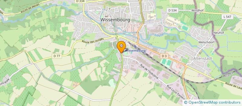 localisation de l'entreprise SCI CJMX  WISSEMBOURG