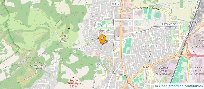 localisation de l'entreprise SCI CJP  CLERMONT-FERRAND