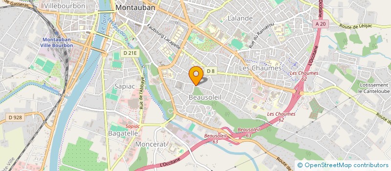 localisation de l'entreprise SCI CJP 8264  MONTAUBAN