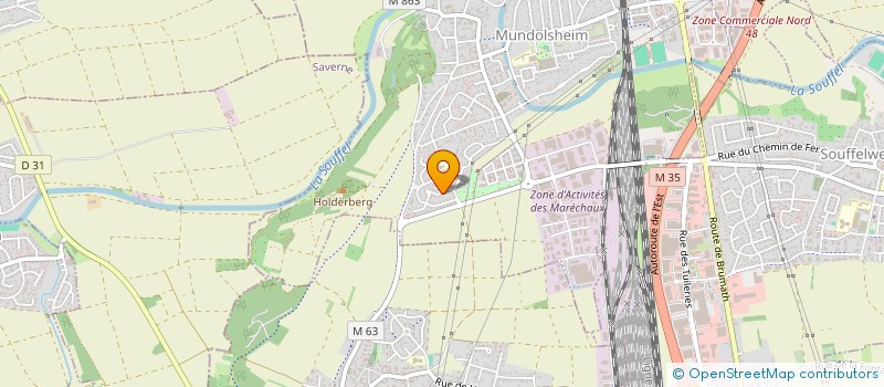 localisation de l'entreprise SCI CJP WETTA 2  MUNDOLSHEIM