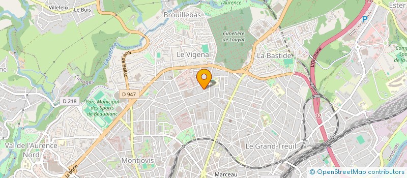 localisation de l'entreprise SCI CJSV à LIMOGES