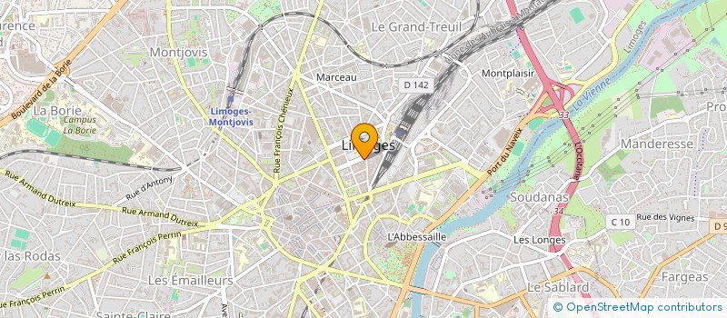 localisation de l'entreprise SCI CJVPH à LIMOGES