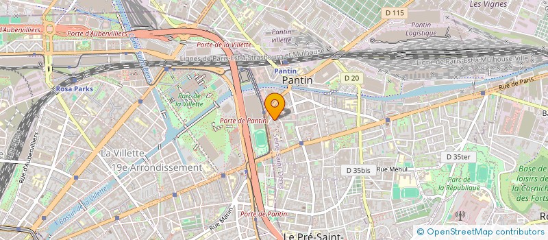 localisation de l'entreprise SCI CL267  PANTIN