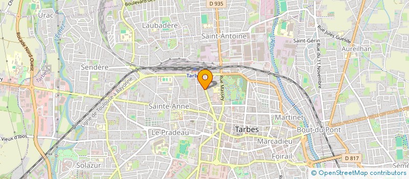 localisation de l'entreprise SCI CLAB  TARBES