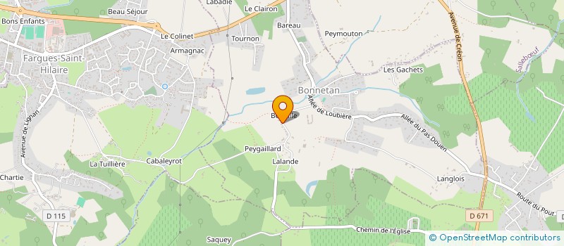 localisation de l'entreprise SCI CLABAR  BONNETAN