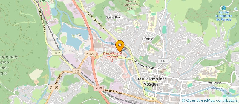 localisation de l'entreprise SCI CLAD à SAINT-DIE-DES-VOSGES