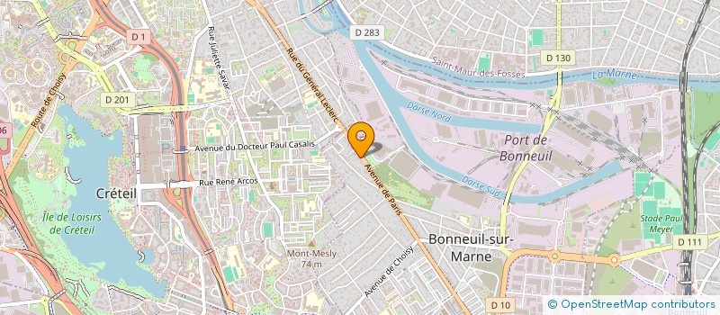 localisation de l'entreprise SCI CLAIR LOGIS à BONNEUIL-SUR-MARNE