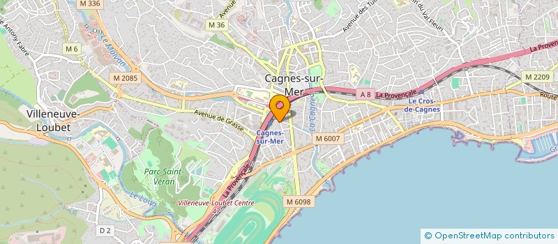 localisation de l'entreprise SCI CLAIR SOLEIL à CAGNES-SUR-MER