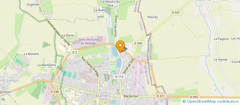 localisation de l'entreprise SCI CLAIREFONTAINE DE MAMERS  MAMERS