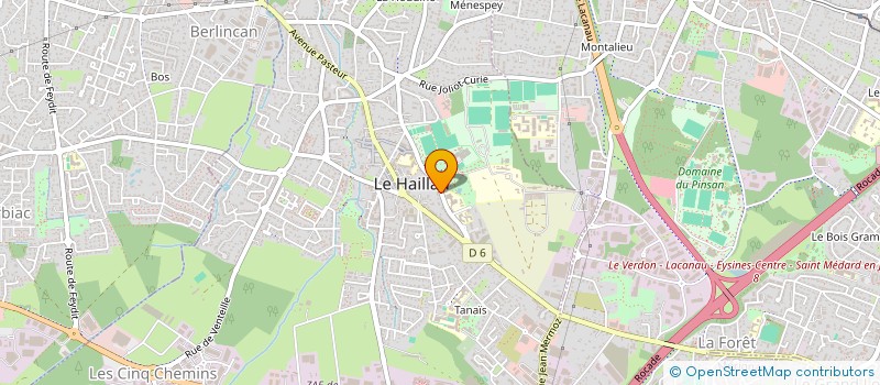 localisation de l'entreprise SCI CLAIRIERE DE BEL AIR  LE HAILLAN