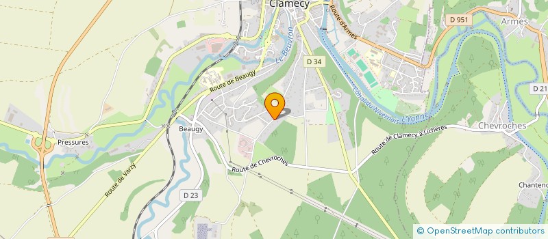 localisation de l'entreprise SCI CLAIRMARHEL à CLAMECY