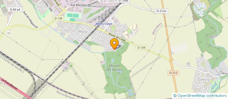 localisation de l'entreprise SCI CLARA  MITRY-MORY