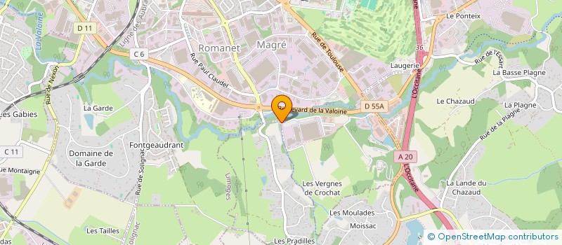 localisation de l'entreprise SCI CLAROTTE à LIMOGES