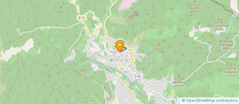 localisation de l'entreprise SCI CLASTRE  COTIGNAC