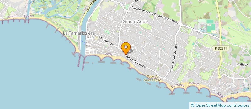 localisation de l'entreprise SCI CLAU-DIN INVEST  AGDE