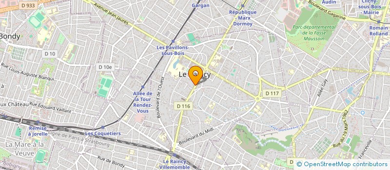 localisation de l'entreprise SCI CLAUDE MONNET  LE RAINCY