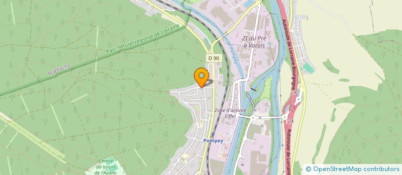 localisation de l'entreprise SCI CLAUDEL  POMPEY