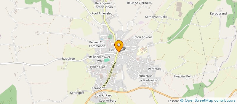 localisation de l'entreprise SCI CLAUDIE ET PATRICK BOURHIS  LANMEUR