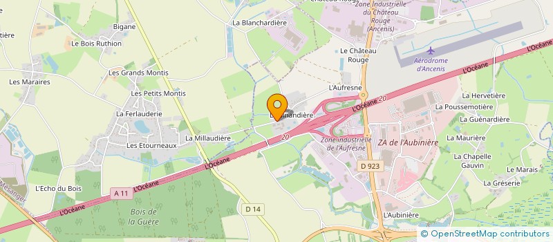 localisation de l'entreprise SCI CLAVER  ANCENIS-SAINT-GEREON