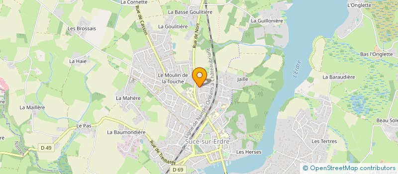 localisation de l'entreprise SCI CLAVERIE-SUCE  SUCE-SUR-ERDRE