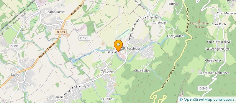 localisation de l'entreprise SCI CLB  CERVENS