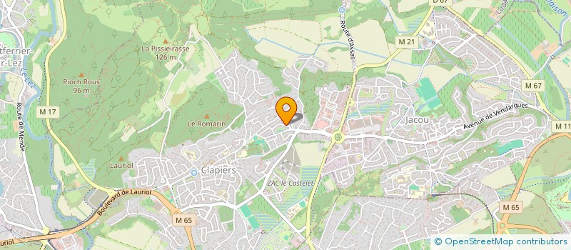 localisation de l'entreprise SCI CLCB  CLAPIERS