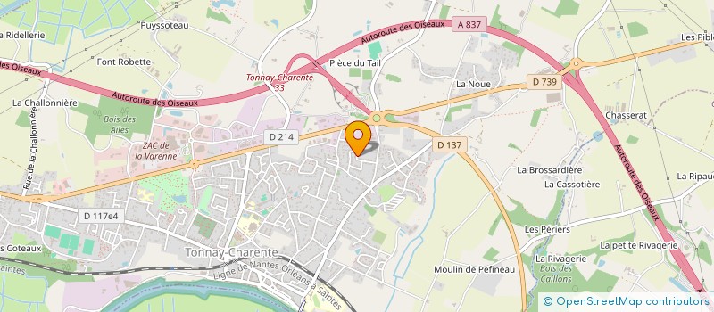 localisation de l'entreprise SCI CLCC INVEST  TONNAY-CHARENTE