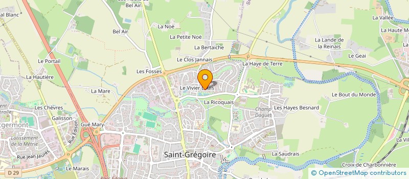 localisation de l'entreprise SCI CLEFLASIM  SAINT-GREGOIRE