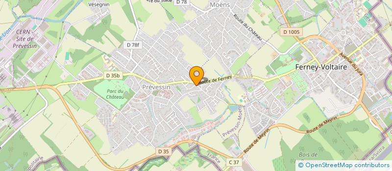 localisation de l'entreprise SCI CLEM à PREVESSIN-MOENS