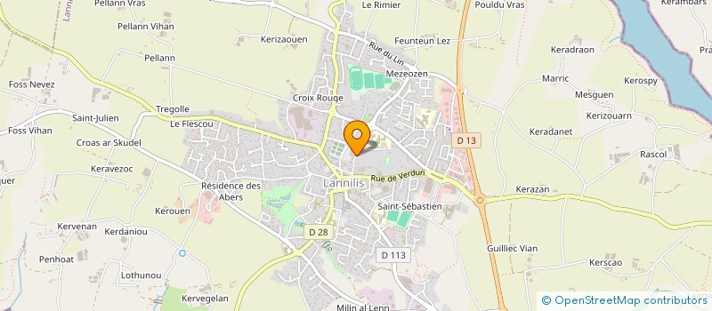 localisation de l'entreprise SCI CLEMALIE  LANNILIS