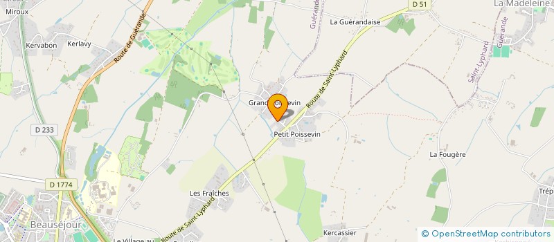 localisation de l'entreprise SCI CLEMELISE  GUERANDE