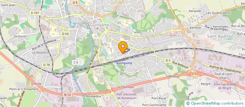 localisation de l'entreprise SCI CLEMENCEAU  GUINGAMP