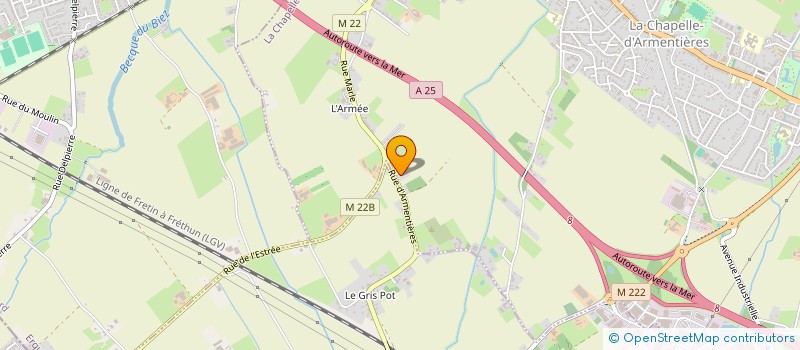 localisation de l'entreprise SCI CLEMENCEAU  LA CHAPELLE-D'ARMENTIERES